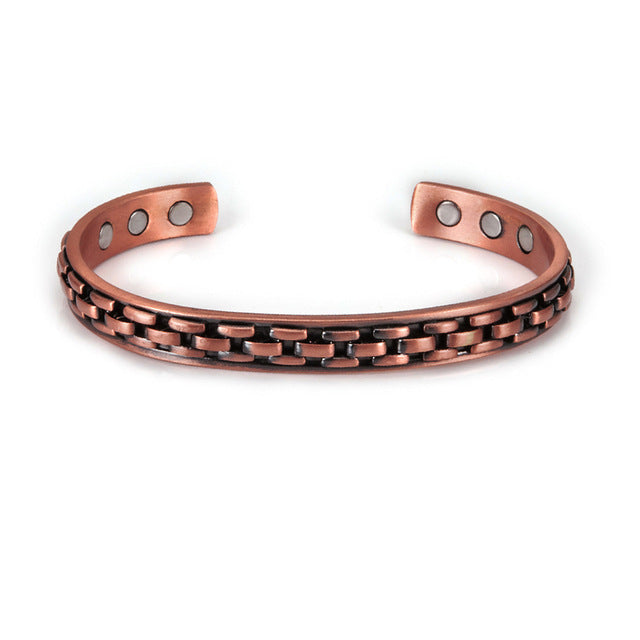 Women's & Men's Magnetic Pure Copper Retro Adjustable Bracelet