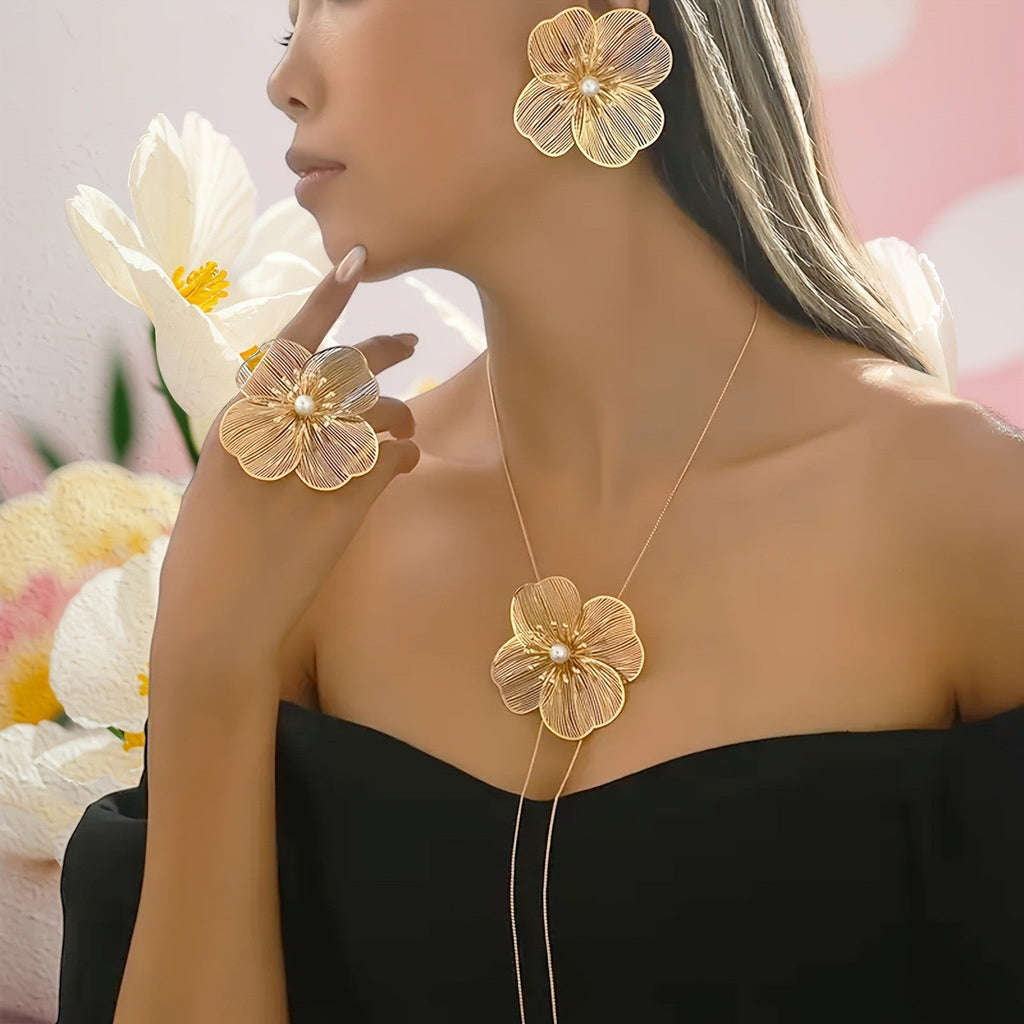 Stylish Women's Fashionable Simple Turquoise Suit Jewelry Set