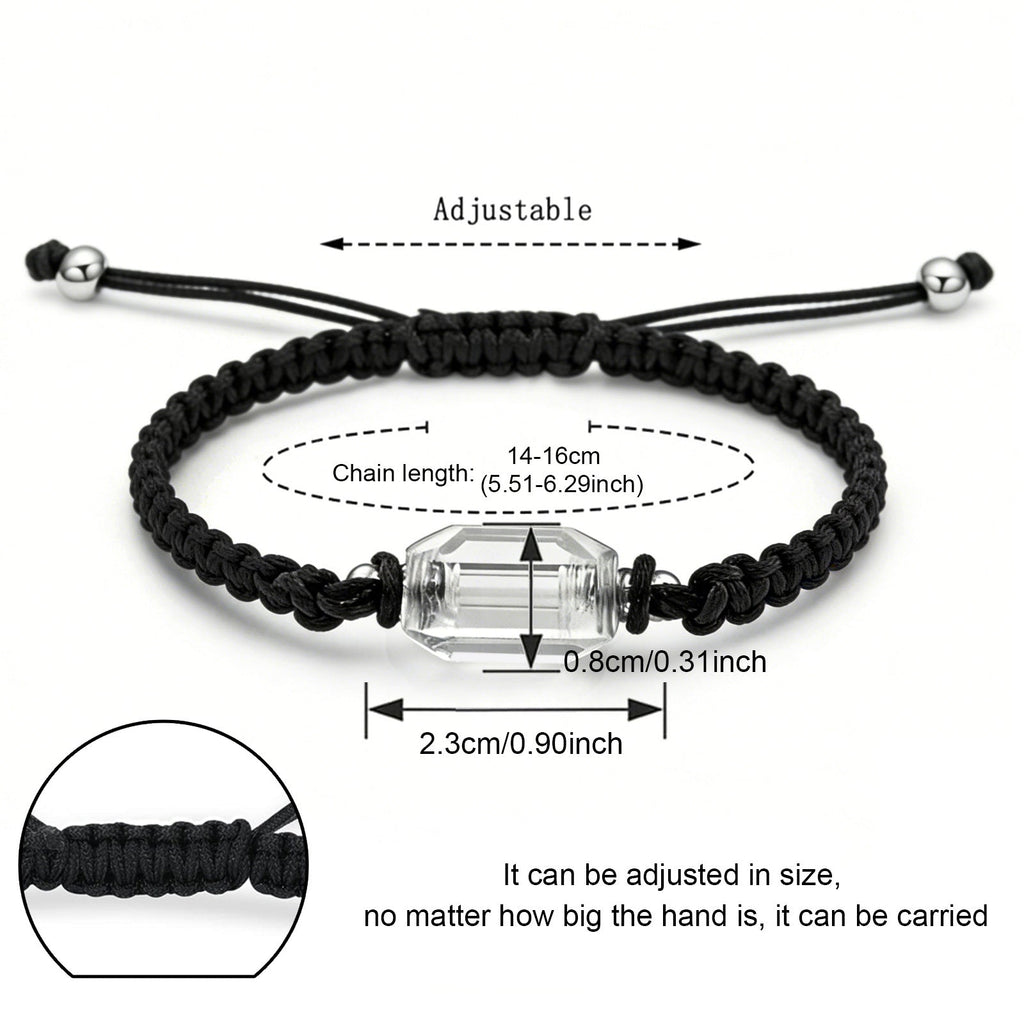 Bottle Ashes Red Black Woven Hand Strap Bracelet