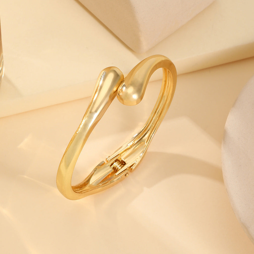 Diamond Heart Shaped Love Open Adjustable Double Bracelets
