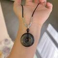 Valentine's Day Couple Adjustable Natural Stone Sier Pendant
