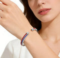 Fashion Luxury Popular Rhinestone Staggered Independence Day Bracelet