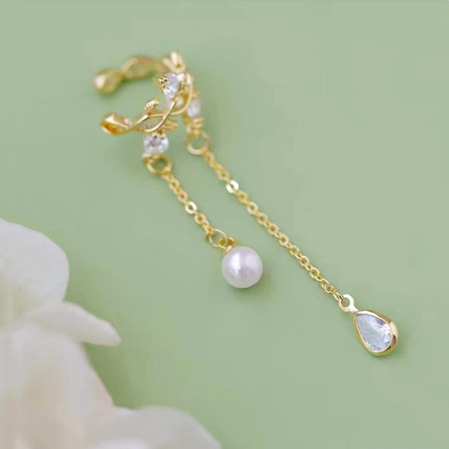Vine Tassel No Pierced Female Light Luxury Minority Design High-grade Earrings