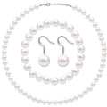 Women's Three-piece Imitation Pearl Retro Suit Jewelry Set