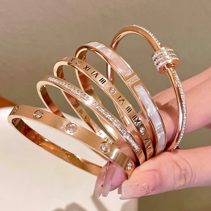 Small Waist Titanium Steel Female Light Bracelets