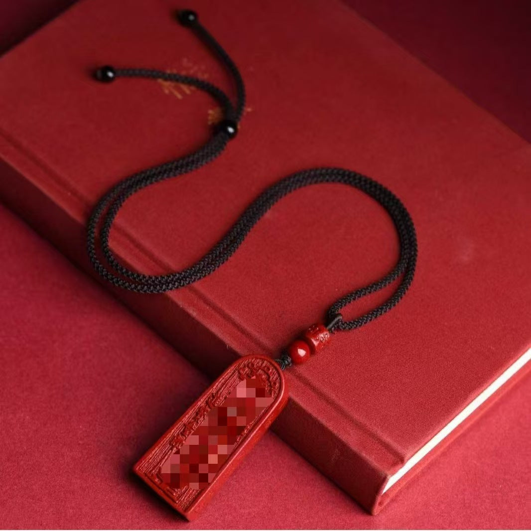 Women's & Men's Cinnabar Straight Hair Order Purple Gold Sand Pendants