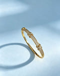 Women's Cross Diamond Gold Niche Design Source Bracelet