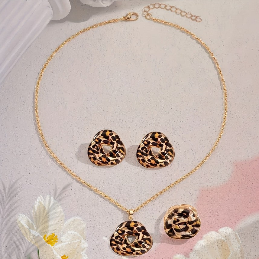 Stylish Women's Fashionable Simple Turquoise Suit Jewelry Set