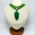 Jade Glass Dark Green Light Smooth Small Goldfish All Kinds Pendant