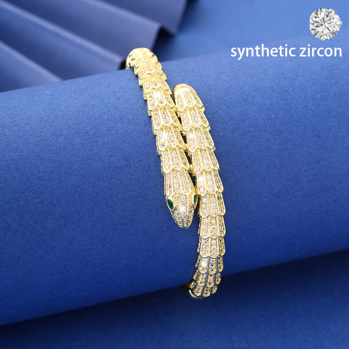 Personality Retro Snake-shaped Female Open Full Bracelet