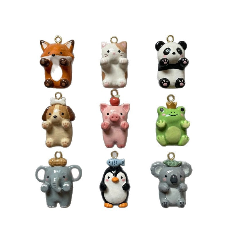 Small Animal Series Fox Kitten Frog Pendant