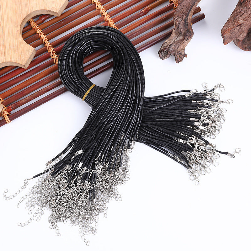 Copper Wire Winding Natural Crystal Water Drop Rough Stone Lucky Pendant