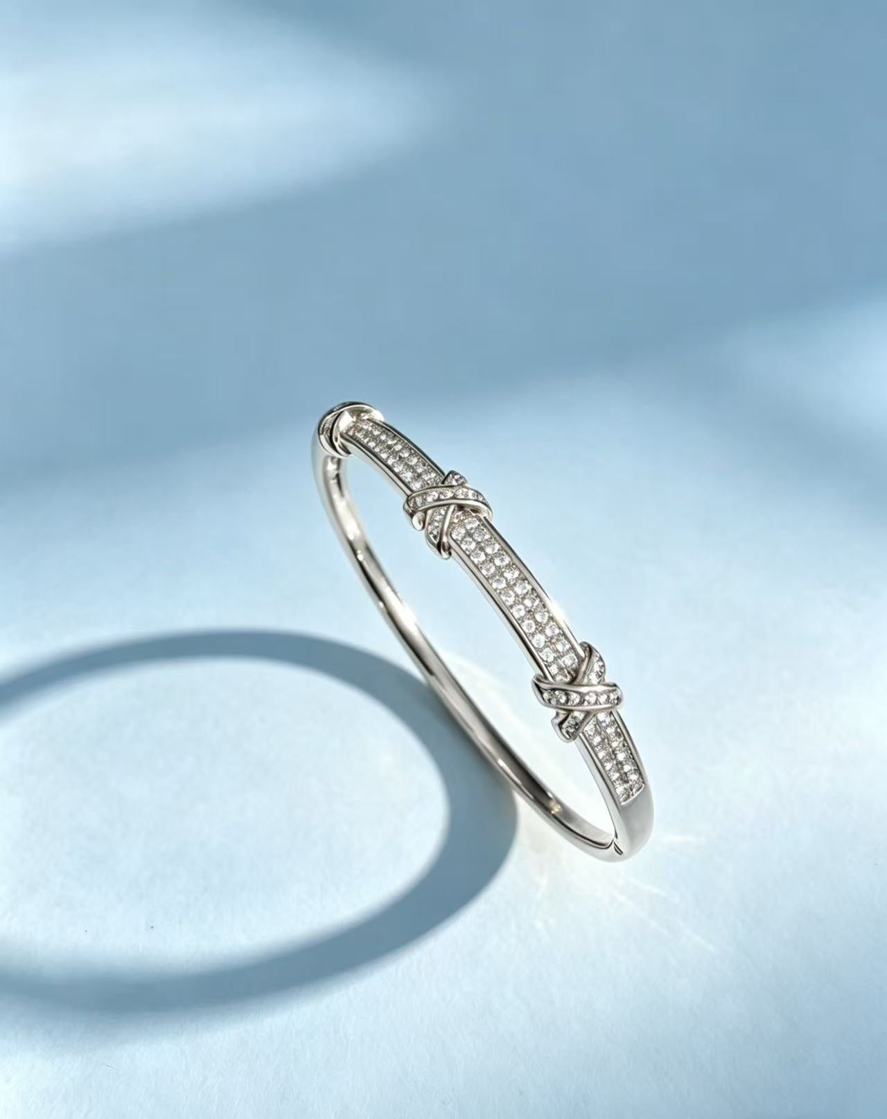 Women's Cross Diamond Gold Niche Design Source Bracelet