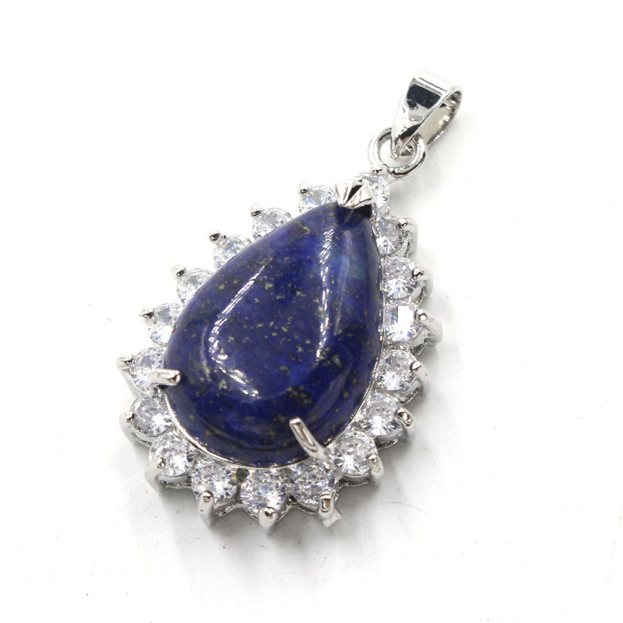 Drop-shaped Crystal Inlaid Rhinestone Edge Fashion Pendant