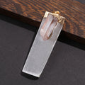 Gypsum Bar Long Strip Inlaid Crystal Pendant