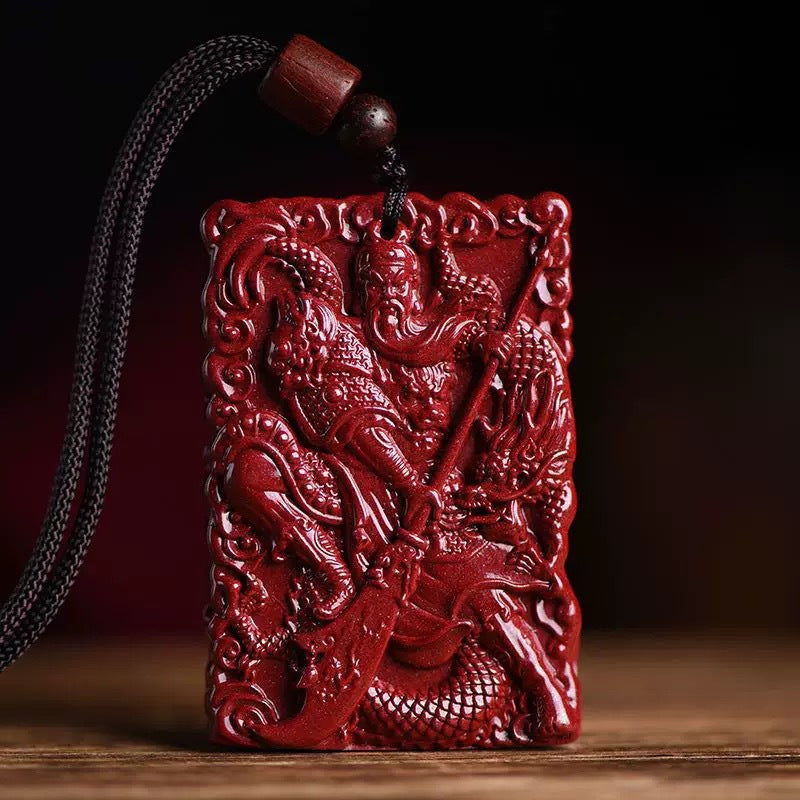 Men's Guan Yu Low Content Purple Gold Sand God Of War Pendant