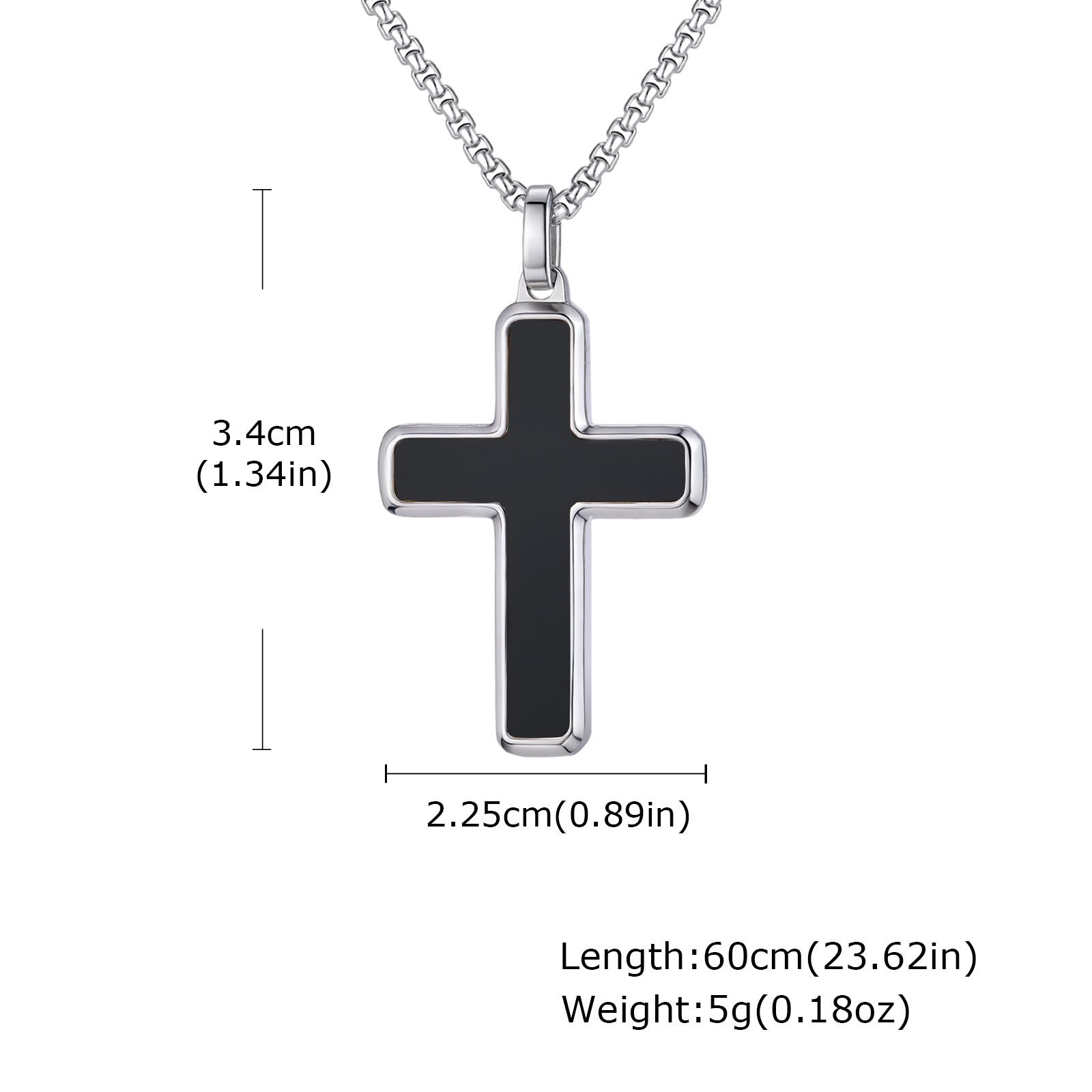 Man's Stainless Steel Cross Turquoise Natural Tiger Eye Sweater Pendant