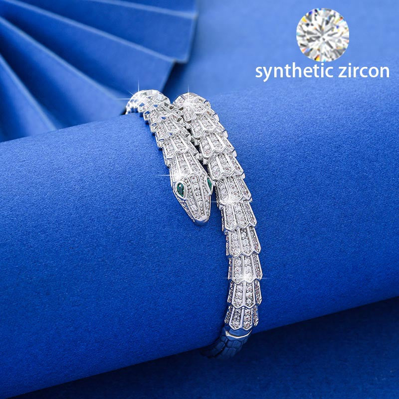 Personality Retro Snake-shaped Female Open Full Bracelet
