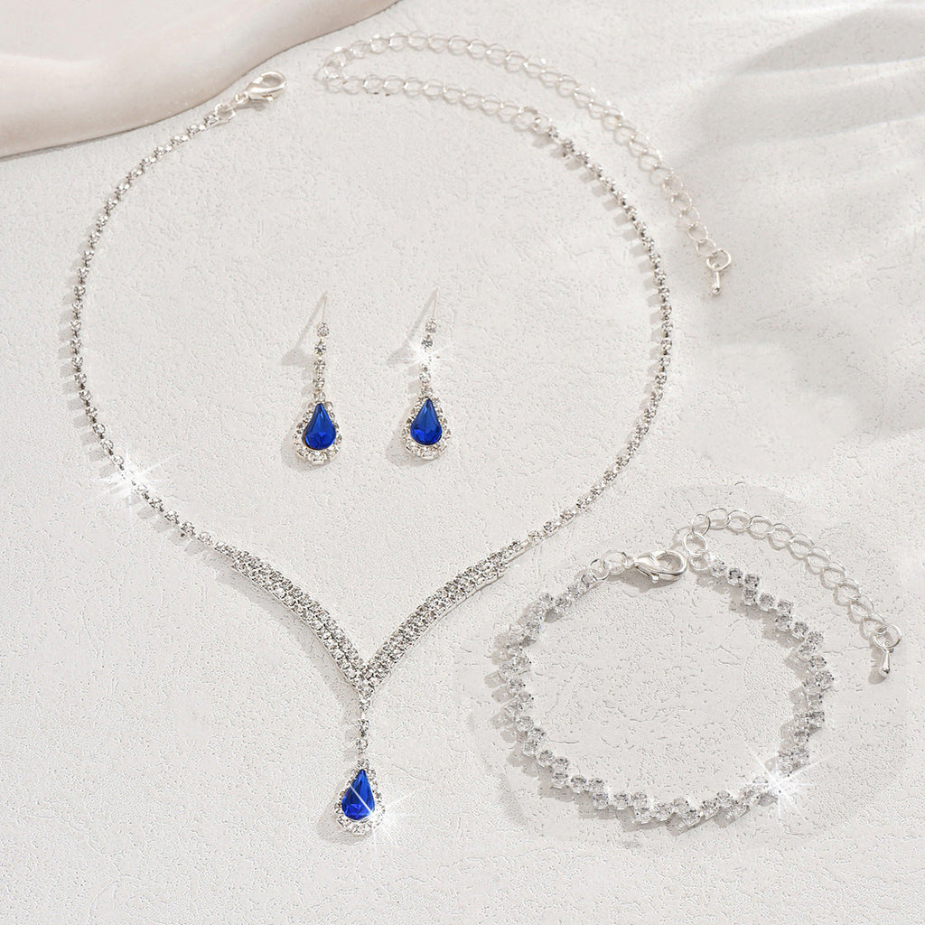 Attractive Casual Bridal For Rhinestone Wedding Jewelry Set