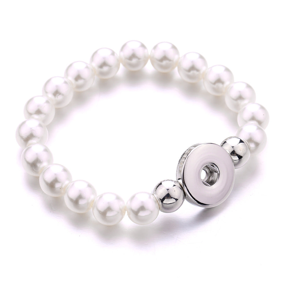 Attractive Retro Style Imitation Pearl Button Bracelet