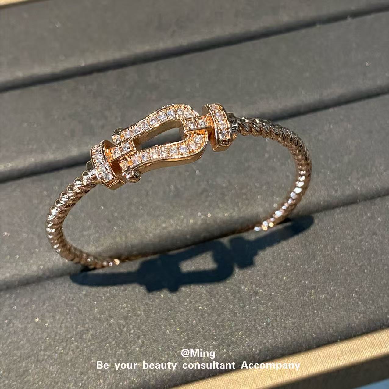 Bright Zircon Fashion Trendy Personalized Opening Full Bracelets