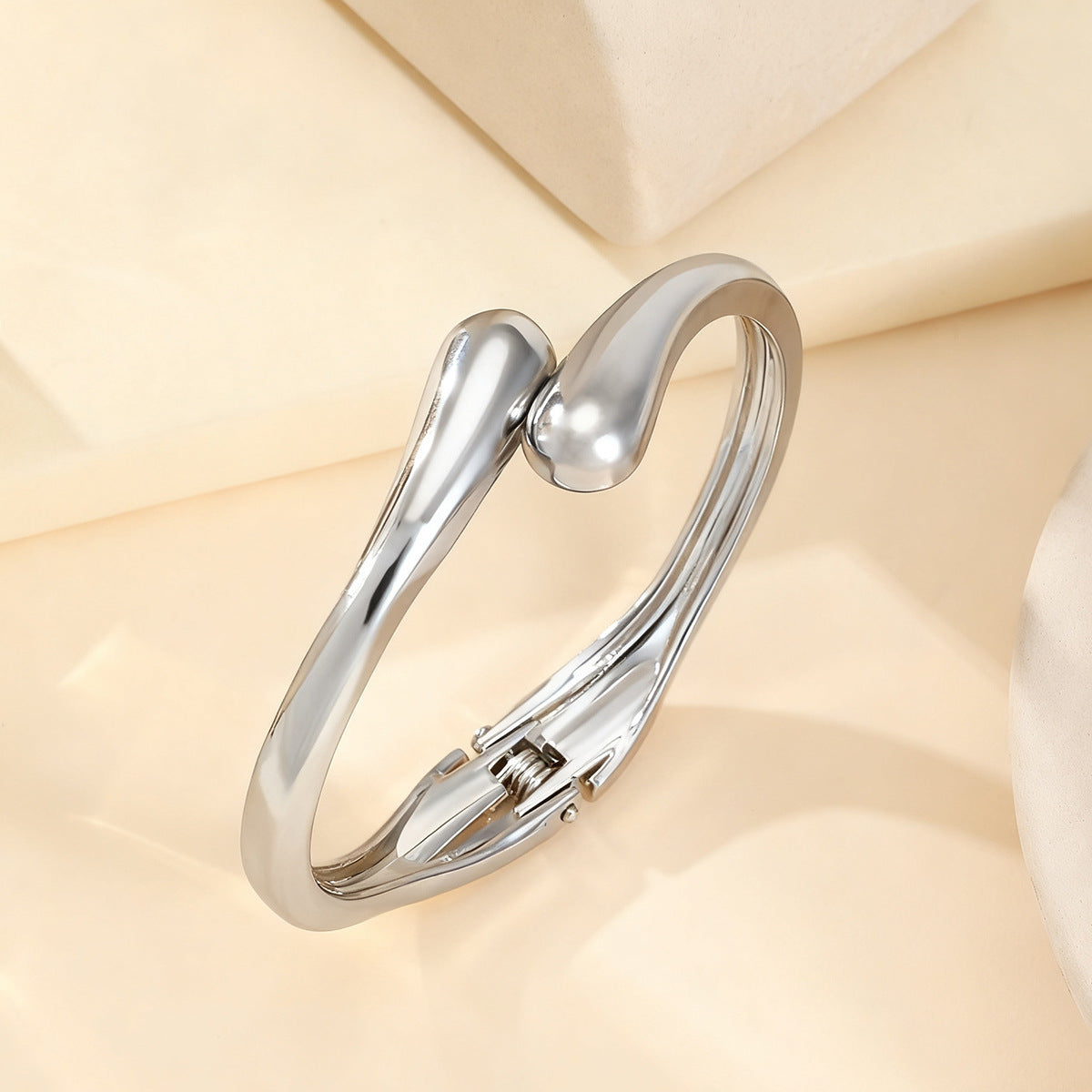 Diamond Heart Shaped Love Open Adjustable Double Bracelets