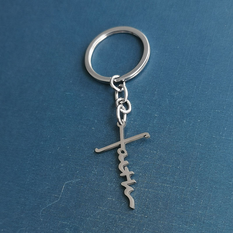 Men's Titanium Steel Fashion Cross Letter Hip Pendant