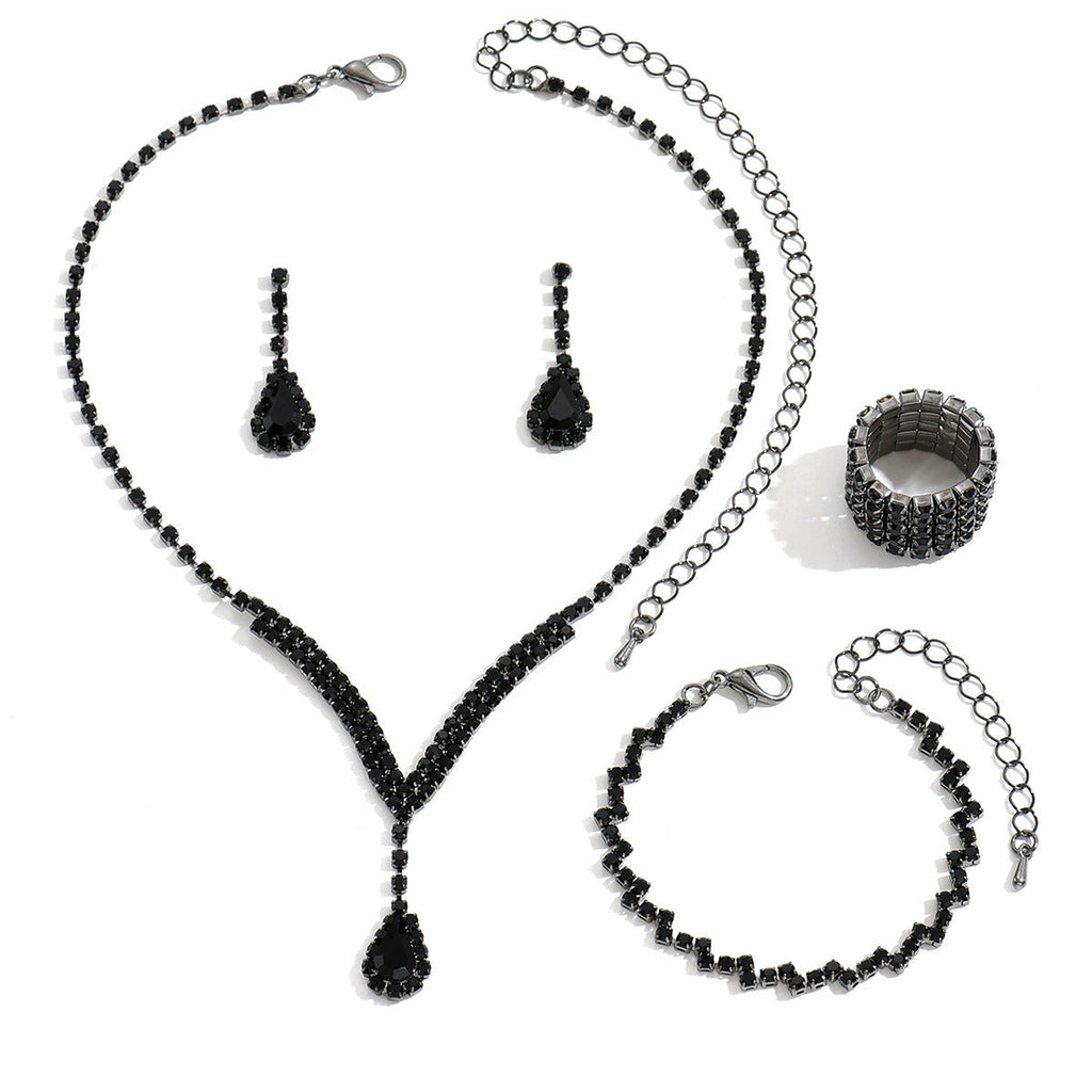 Attractive Casual Bridal For Rhinestone Wedding Jewelry Set