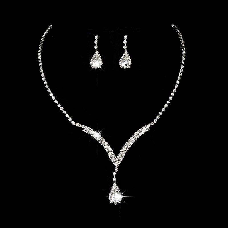Attractive Casual Bridal For Rhinestone Wedding Jewelry Set
