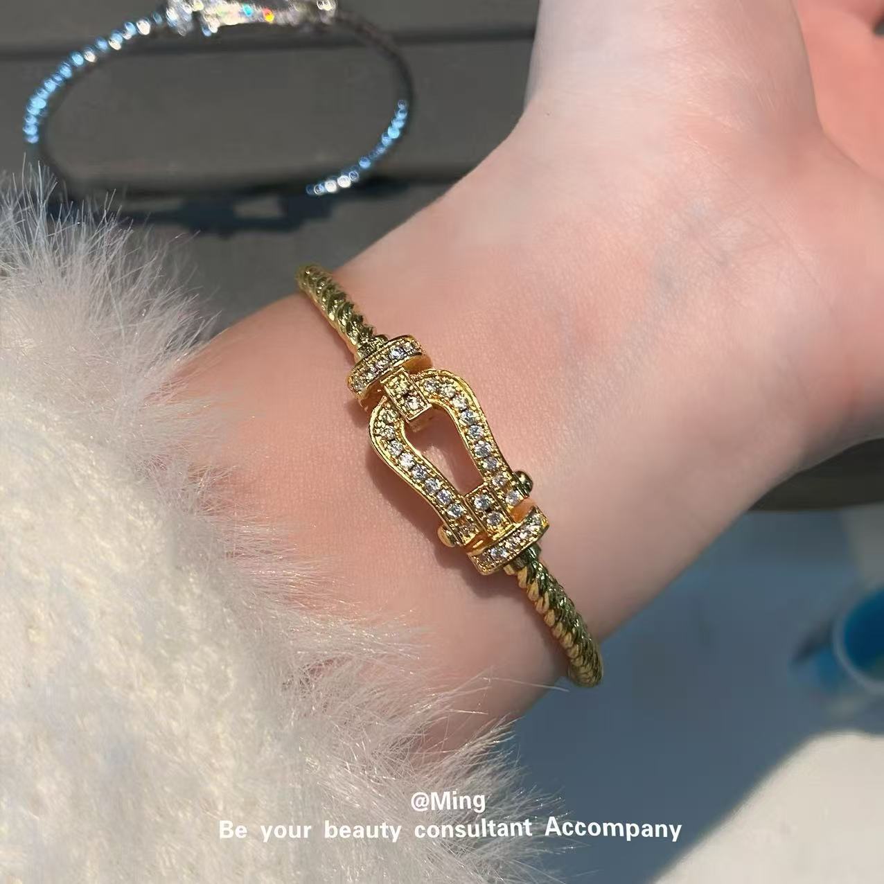 Bright Zircon Fashion Trendy Personalized Opening Full Bracelets