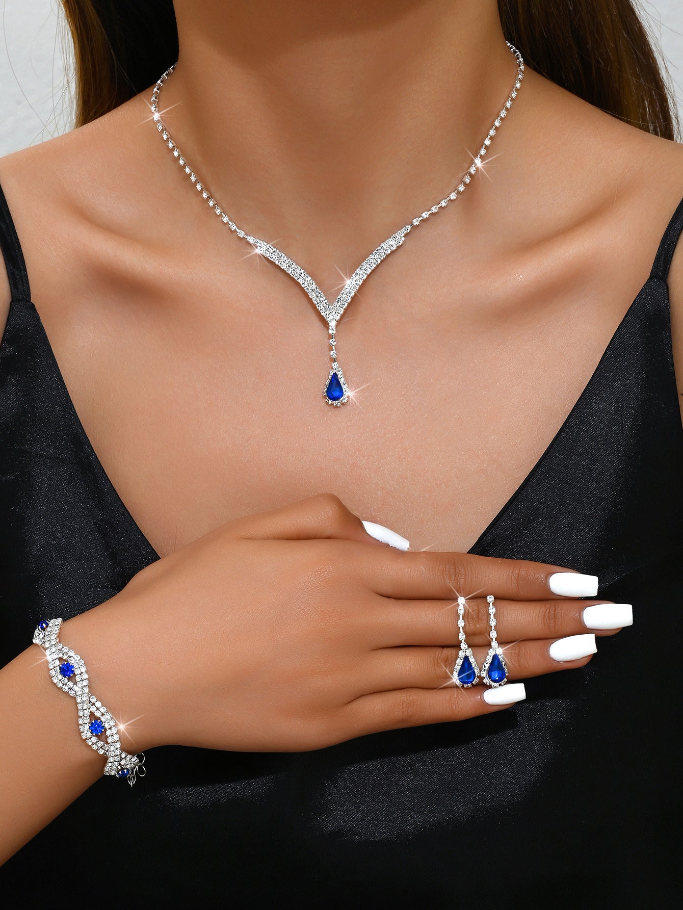 Attractive Casual Bridal For Rhinestone Wedding Jewelry Set