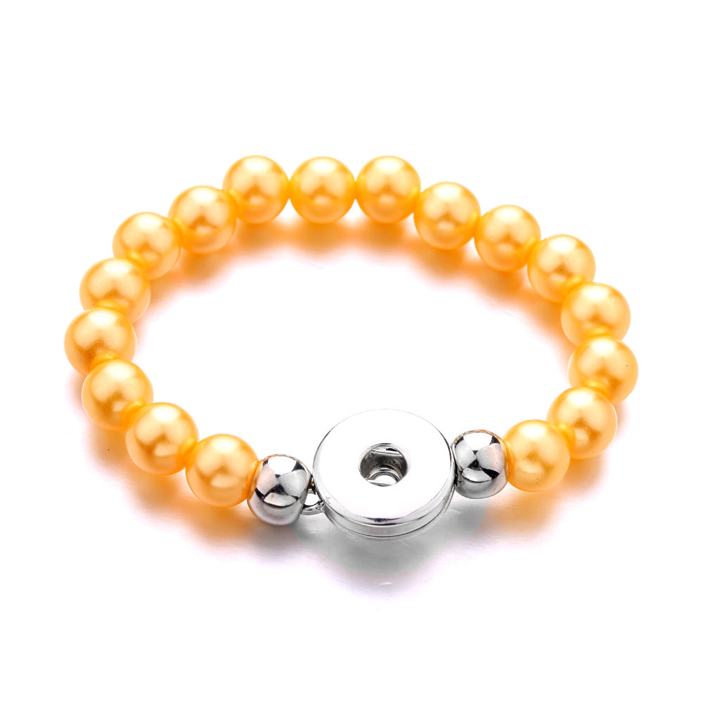 Attractive Retro Style Imitation Pearl Button Bracelet