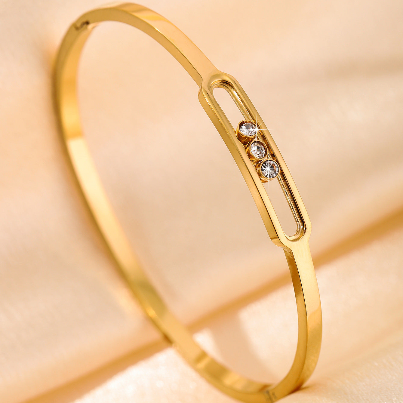 Titanium Steel High-grade Retro Chinese Flower Bow Fashionable Bracelet