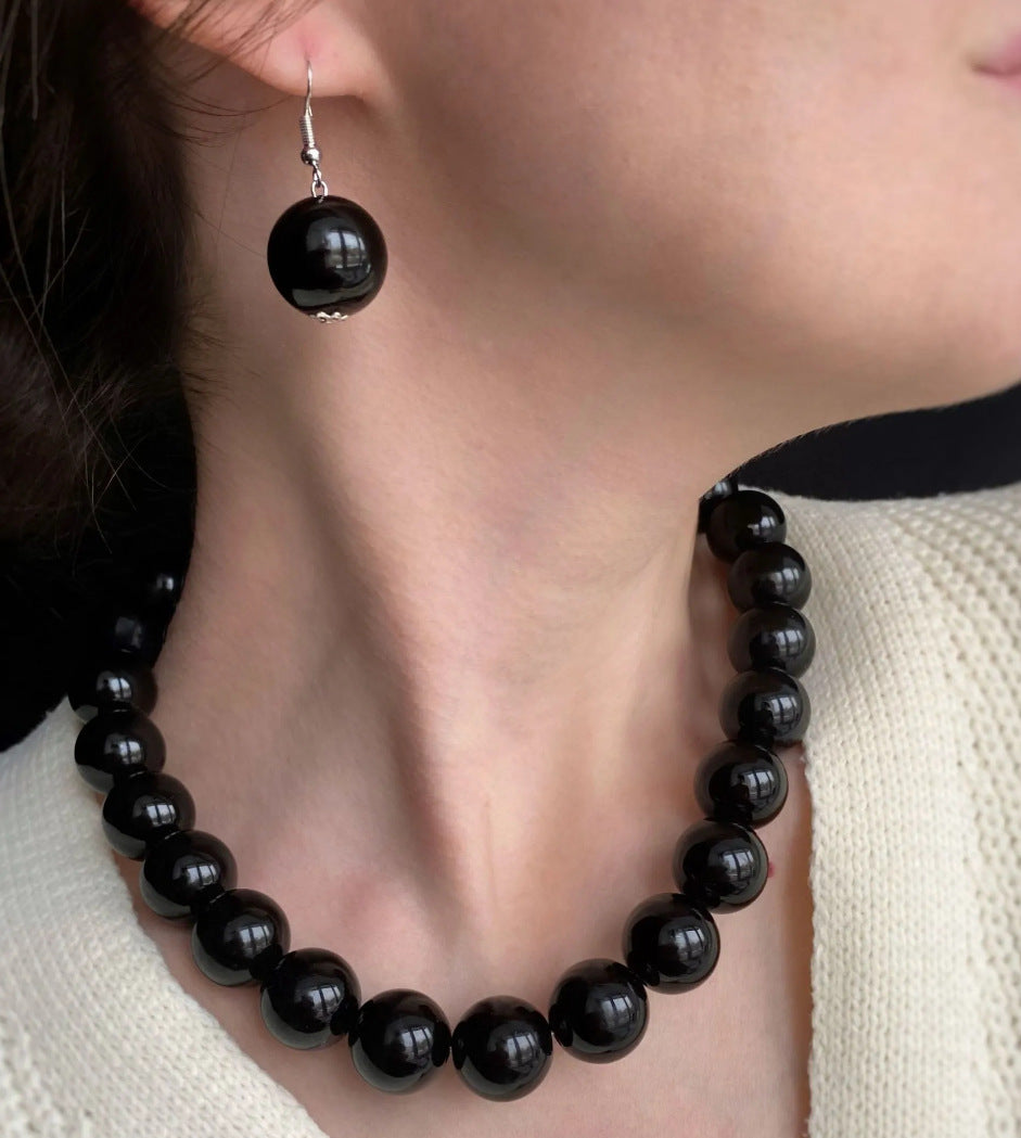 Design Round Beads Handmade Beaded Niche Vintage Necklaces