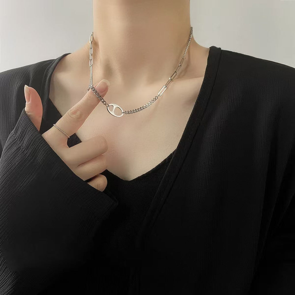 Women's & Men's Pearl Cross Hip Hop Niche Design Clavicle Necklaces