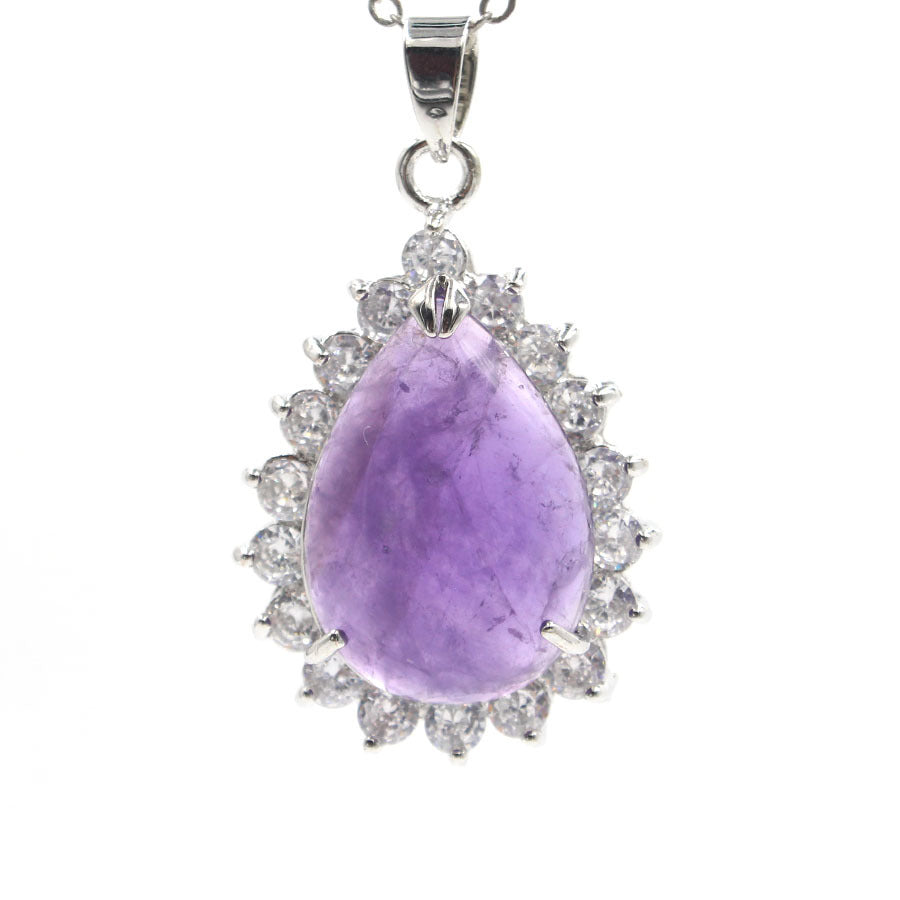 Drop-shaped Crystal Inlaid Rhinestone Edge Fashion Pendant