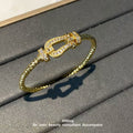 Bright Zircon Fashion Trendy Personalized Opening Full Bracelets