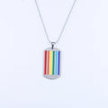 Steel Simple Hip Hop Trendy Male Female Dog Tag Necklaces