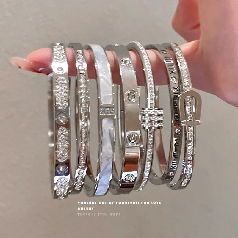 Small Waist Titanium Steel Female Light Bracelets
