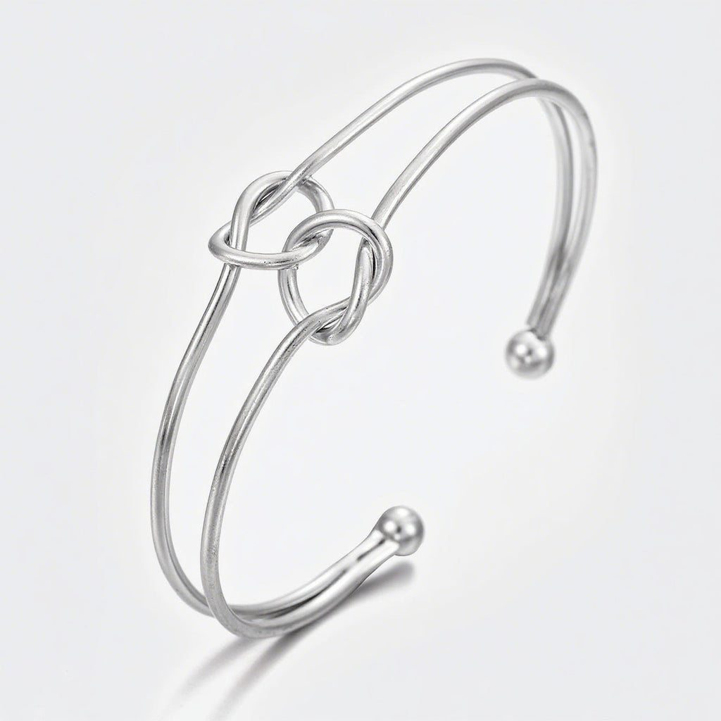 Diamond Heart Shaped Love Open Adjustable Double Bracelets