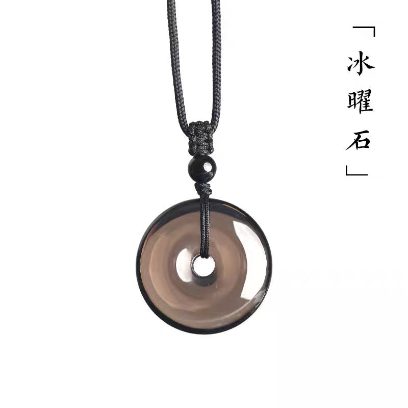 Valentine's Day Couple Adjustable Natural Stone Sier Pendant