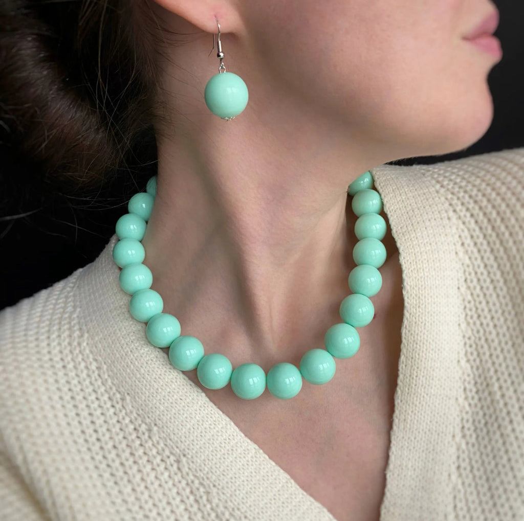 Design Round Beads Handmade Beaded Niche Vintage Necklaces