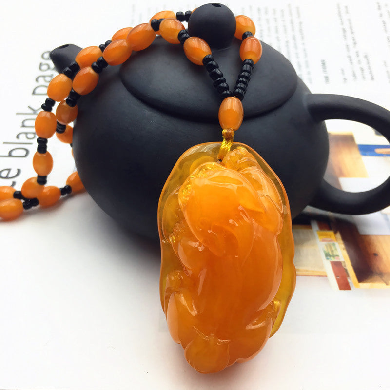 Women's & Men's Peace Buckle Lucky Gourd Long Sweater Pendant
