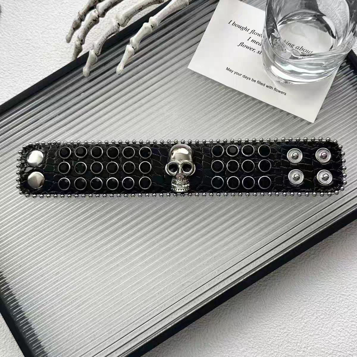 Dark Hot Style Leather Cross Retro Personality High Sense Fashionable Bracelets