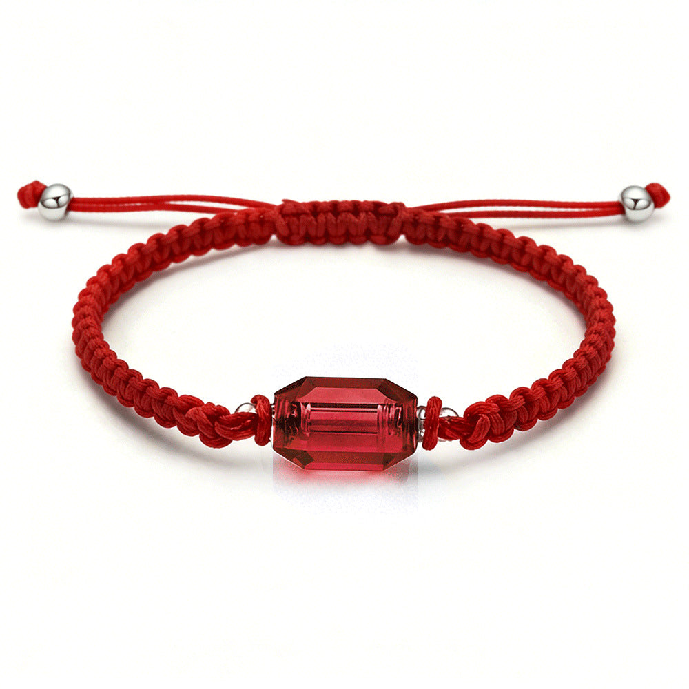 Bottle Ashes Red Black Woven Hand Strap Bracelet
