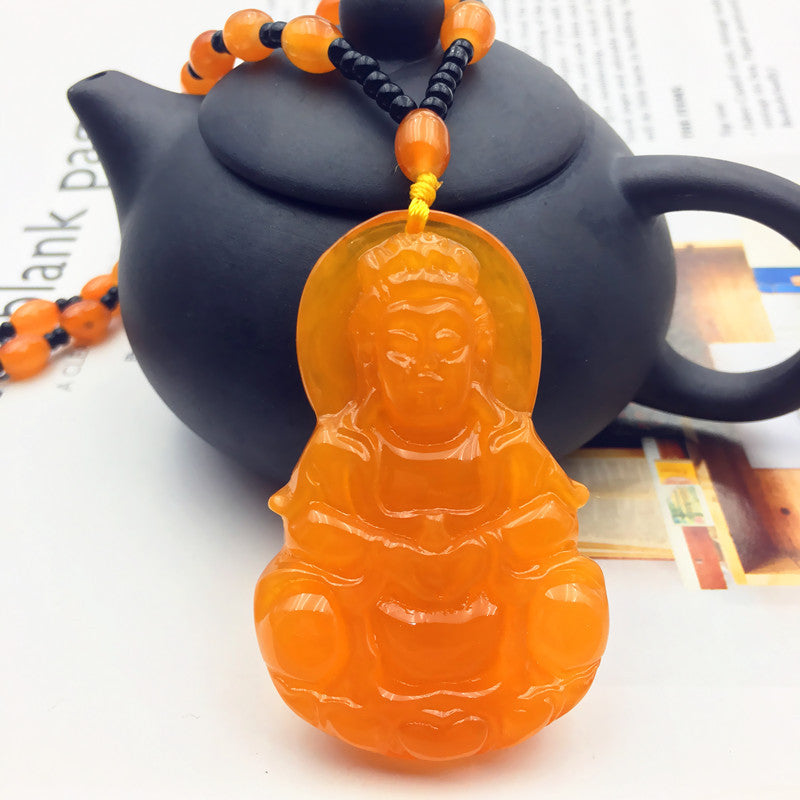 Women's & Men's Peace Buckle Lucky Gourd Long Sweater Pendant