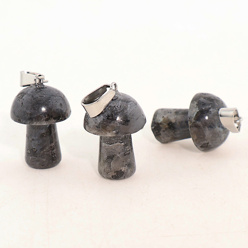 Natural Crystal Jade Mushroom Tigereye Pink Pendant