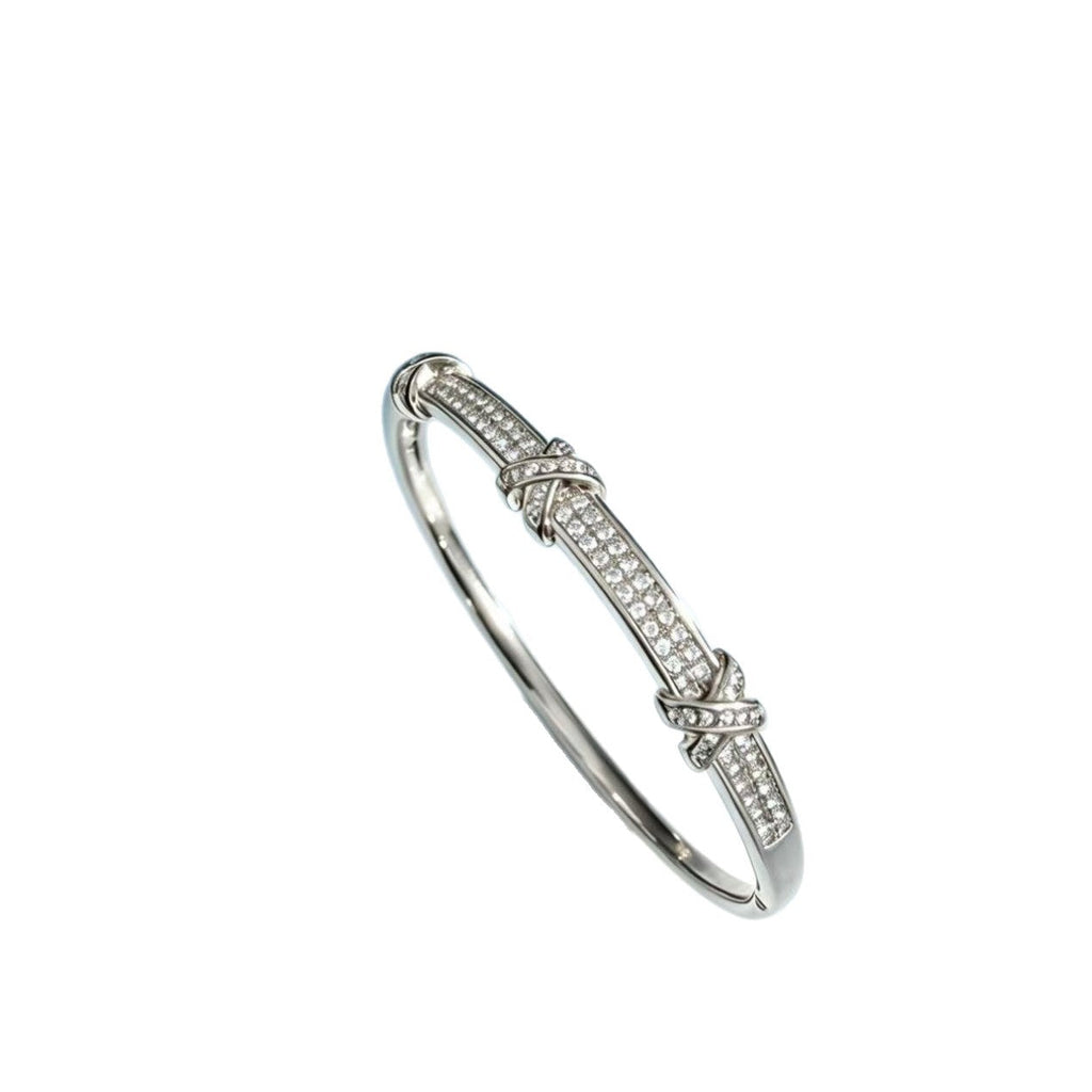 Women's Cross Diamond Gold Niche Design Source Bracelet