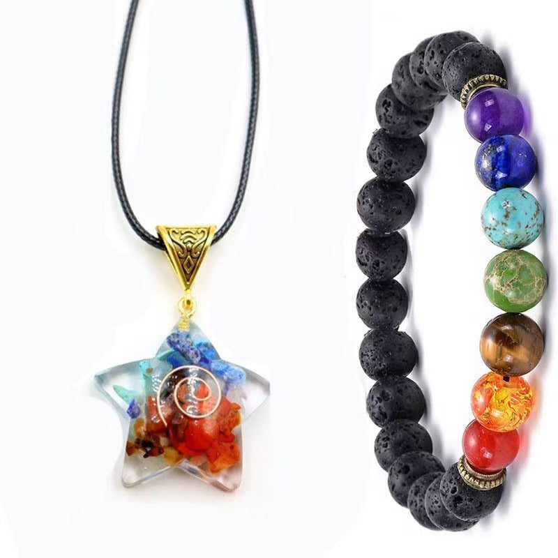 Pretty Men's Natural Crystal Gravel High-grade Pendant