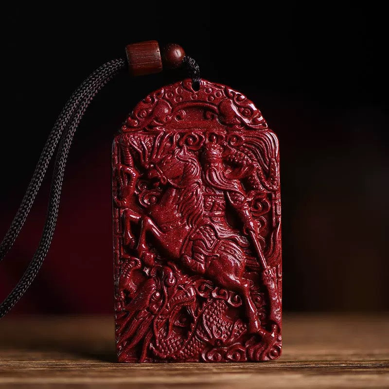 Men's Guan Yu Low Content Purple Gold Sand God Of War Pendant